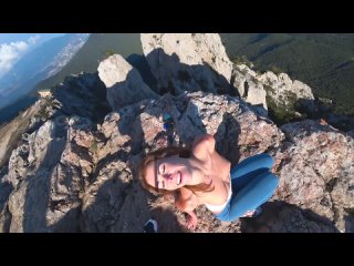 risky public sex on the cliff of the cliff | russians, cunnilingus, passionate sex